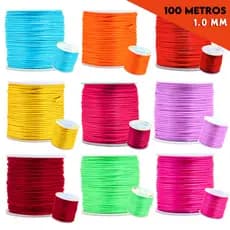 Fio De Seda - Cordão Rabo De Rato Cores Diversas 1mm - Com 100 Metros - UMK