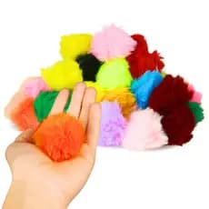 Pompom Pelúcia Cores Diversas 50mm - Com 10 Unidades - UMK