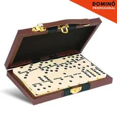 Domino De Osso Branco Profissional - Estojo Luxo Maleta - UMK