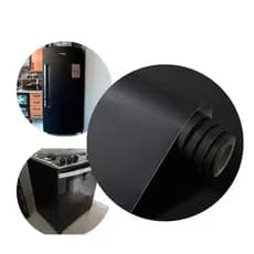 Adesivo Preto Para Envelopamento  Plotagem e Decoração para Móveis Cozinha Piso Geladeira  Fogão e Armários 5m 10m