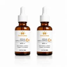 Kit 2 Sérum Facial Vitamina C Nano Complex C++ Antioxidante e Iluminador