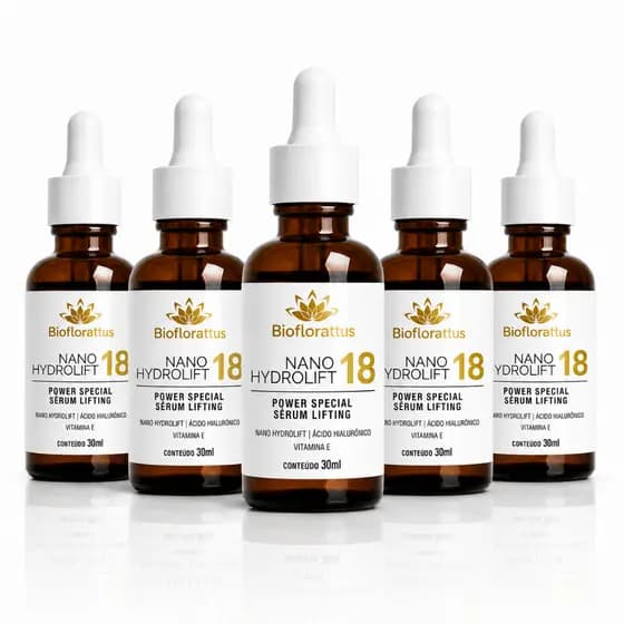 Kit 5 Sérum Facial Efeito Cinderela Lifting Instantâneo Anti Rugas e com Ácido Hialurônico
