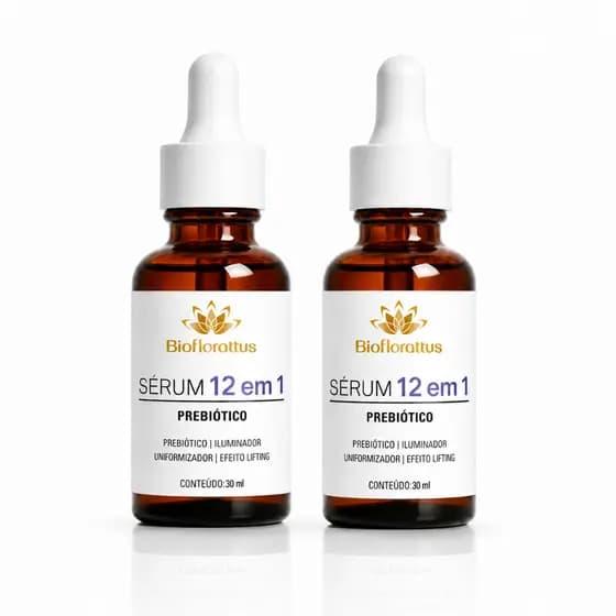 kit 2 Sérum Facial Advanced Complex | 12 Ativos Inteligentes para a Pele | Bioflorattus