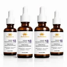 Kit 4 Sérum Facial Resveratrol e Niacinamida Rejuvenescedor Facial Anti-Idade Bioflorattus