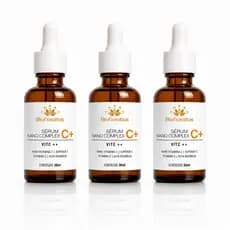Kit 3 Sérum Facial Vitamina C Nano Complex C++ Antioxidante e Iluminador
