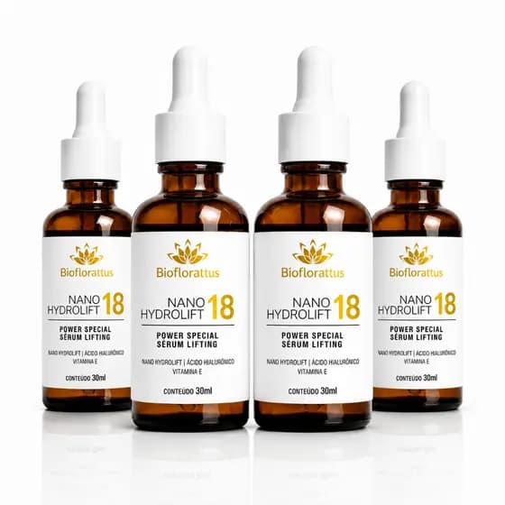 Kit 4 Sérum Facial Efeito Cinderela Lifting Instantâneo Anti Rugas e com Ácido Hialurônico