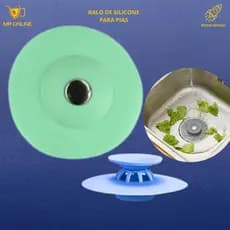 Ralo De Silicone Para Pia Cozinha Banheiro Tampa Coletor Universal Filtro