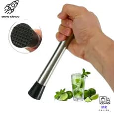 Socador Para Caipirinha Masserador Drink Amassador Profissional Em Aço Inox Bebidas Coquetel Cozinha