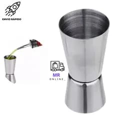 Dosador Duplo 25 ML 50 ml Inox De Bebidas Para Destilados Drinks Caipirinha Bar Man