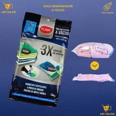 Saco Vácuo Organizador Para Roupas Clink Cobertor Viagem Malas Guarda-Roupa Apartamento