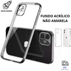 Capa Capinha Transparente Clear Case Anti Impacto Anti Shock Fundo Acrílico Iphone Apple