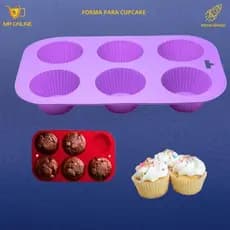 Forma De Silicone Cupcake Pão De Queijo Muffins Mini Bolo Com 6 Cavidades Espaços Cozinha