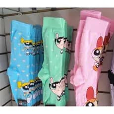 Meia  Divertida Meninas Super Poderosas Infantil
