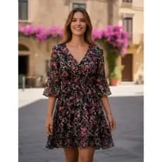 Vestido Curto estampado floral