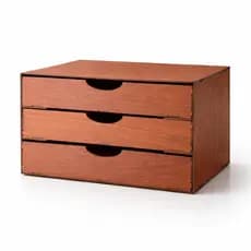 Organizador 3 Gavetas Pintado Gaveteiro Suporte Para Monitor Folha A4 4mm