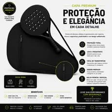 Capa/Bolsa Raquete Beach Tênis com Bolso