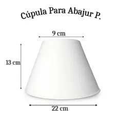 Cúpula Para Abajur Luminária Formato de Cone Branca Plástico Polipropileno Pequena e Grande