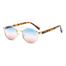 Óculos de Sol Ovais de Metal Retrô para Mulheres, Óculos de Sol da Moda UV400 para Homens, Óculos de Sol Punk em Tendênc