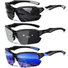 Óculos de Sol Polarizados Esportivos para Homens, Ciclismo, Corrida, Pesca, Óculos de Sol UV400 Leves para Atividades ao
