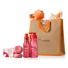 Kit Natura Tododia Framboesa E Pimenta Vermelha Hidratante, Body Splash, Sabonete em barra 2 un.