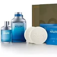 Presente Natura Kaiak Clássico = Deo Colônia + Deo Colônia Miniatura + 2 Sabonete em barra.