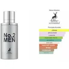 Perfume Árabe NO. 2 MEN Maison Alhambra Eau De Parfum Original 80ml Perfume Masculino