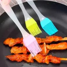 Espátula E Pincel de Silicone Culinário Cabo Plástico Transparente Confeiteiro Doces Pão Duro