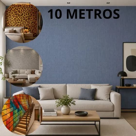 Rolo Papel de Parede Adesivo Decoração Casa Sala Banheiro Cozinha Papel de Parede Lavavel Grande 10M