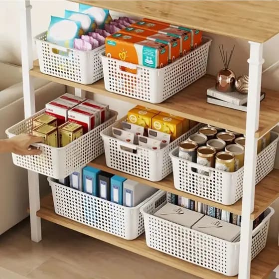 Cesto Organizador Grande Caixa Organizar Casa Banheiro Prateleira Cesto Roupa Toalha Caixa Banheiro