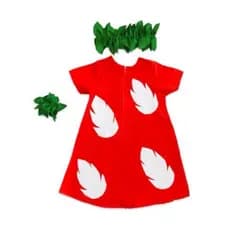 vestido vermelho Lilo fantasia aniversaria infantil festa