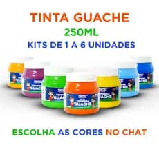 Tinta Guache 250ml Cores Variadas - TINTEX (Kit 1 a 6 unidades)