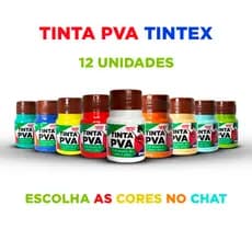 Kit c/ 12 Tinta PVA Fosca - TINTEX | 37ml [Escolha a cor pelo chat]