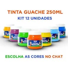 Kit c/12 Tinta Guache 250ml - TINTEX [Escolha a cor pelo chat]