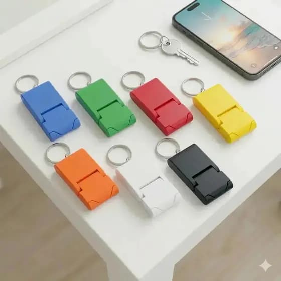 Kit 20 Mini Suporte Celular Portátil Tipo Chaveiro Universal