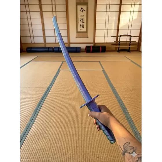 Espada Samurai Estilo Katana Cosplay Retrátil Impressão 3d