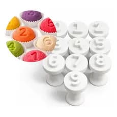 Kit Marcadores Carimbos De Doces Brigadeiros Números Idade
