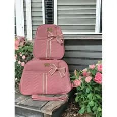 bolsas Maternidade kit com 2 peças de Laço com Mochila de Costa. ✅ Envio Imediato