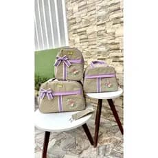 bolsas Maternidade kit com 3pcs com bordados. ✅Envio imediato