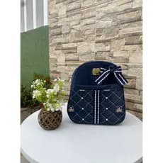 Bolsa de costa para passeio com pérolas.✅ Envio Imediato