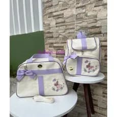 bolsas Maternidade com bordados,  kit com 2pcs com Mochila.  ✅Envio Imediato
