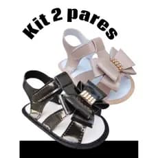 kit 2 pares de sandália bebê menina RN direto da fábrica