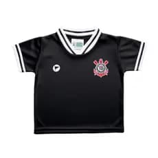 Camiseta Timão  Manto Infantil Corinthians  Time  Licenciado Oficial Uniforme Futebol  Camisa Gavião