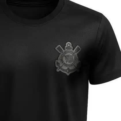 Camisa Corinthians Preta Total Black Oficial Futebol Time