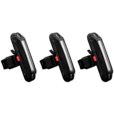 Kit 3 Lanterna Bike Traseira Recarregável com Luz LED