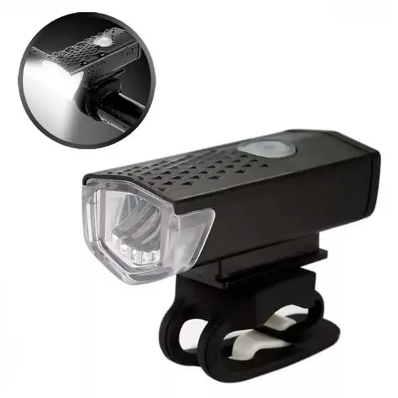 Farol Lanterna Dianteiro USB Para Bicicleta Compacto Recarregável USB Bike Ciclismo
