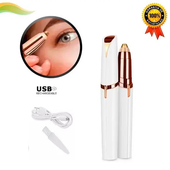 Depilador Elétrico Aparador Sobrancelha Portátil Caneta Depiladora Facial Removedor Tira Pelos Eletrico Recarregavel USB
