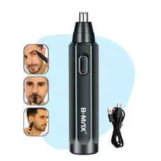 Aparador De Pelos Nariz Orelha e Sobrancelha Recarregável Usb Portátil Máquina Sem Fio Preto