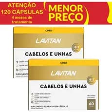 Kit 2 und Lavitan Cabelos e Unhas 60 Cápsulas