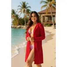 Vestido Feminino Manga Longa Fresquinho Primavera Verão Tendência Saída de Praia