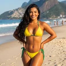 Biquíni Leve 2 e Pague 1 Biquini De Praia Feminino Tendência Copa Do Mundo Brasil Instagram Blogueirinha Envio Imediato